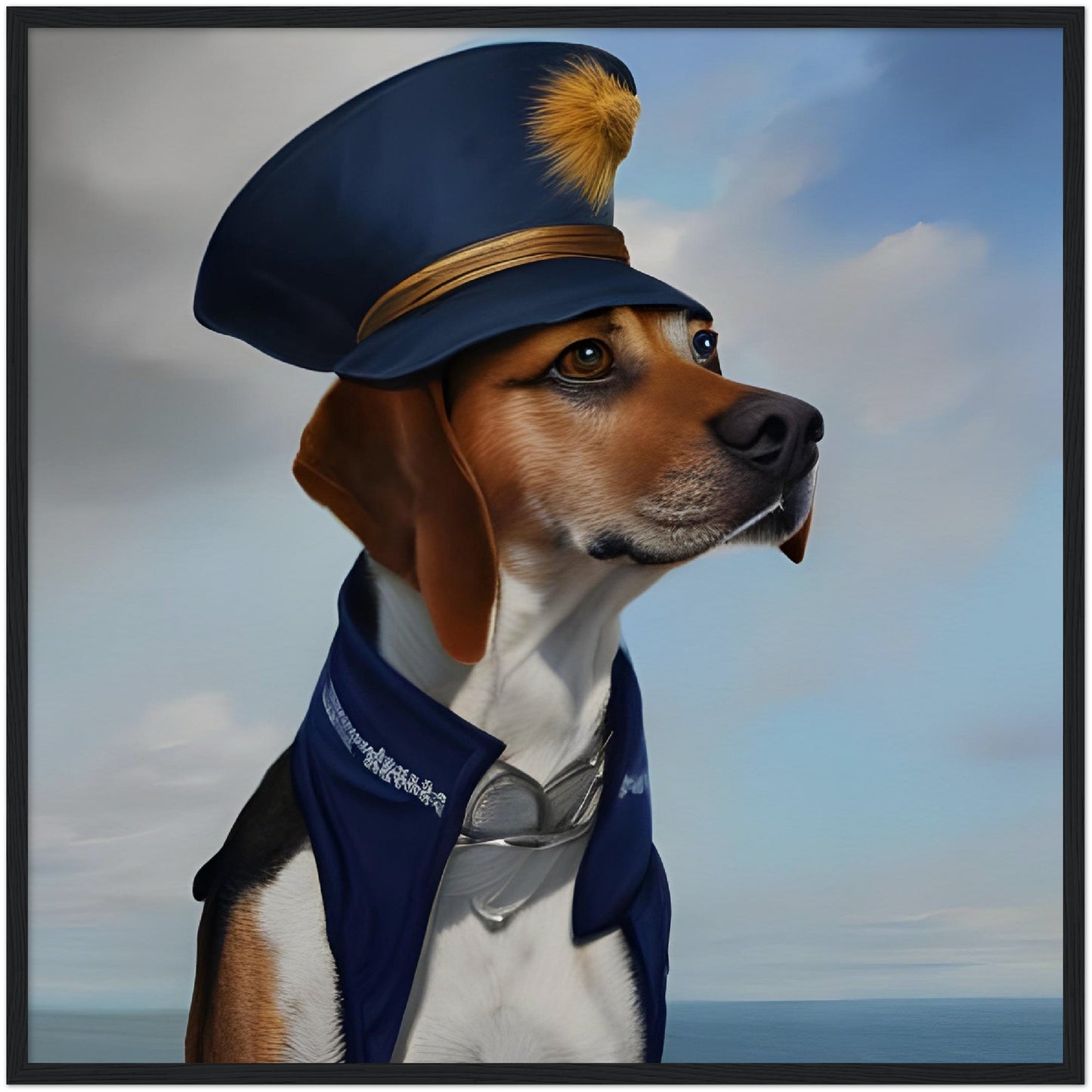 Framed Pet Portrait - Naval Pet Portrait