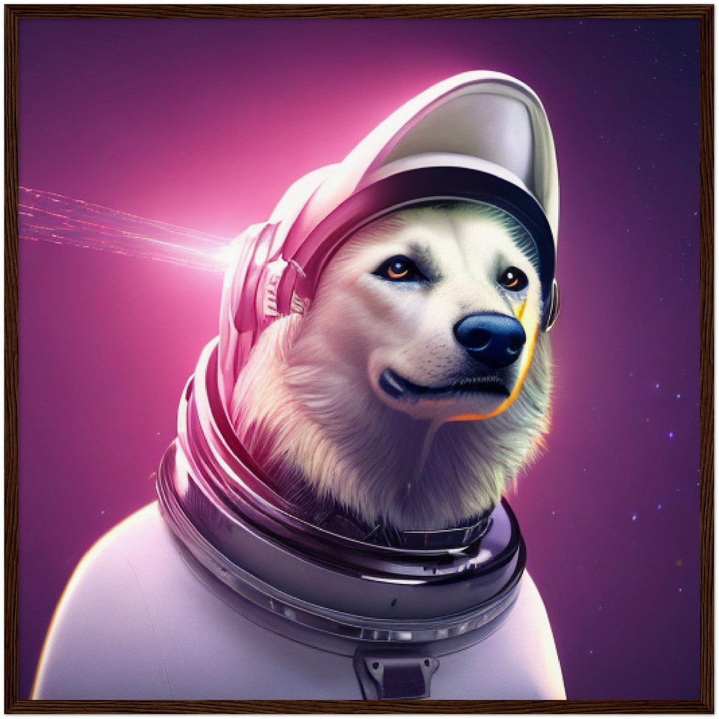 Framed Pet Portrait - Astronaut Pet Portrait