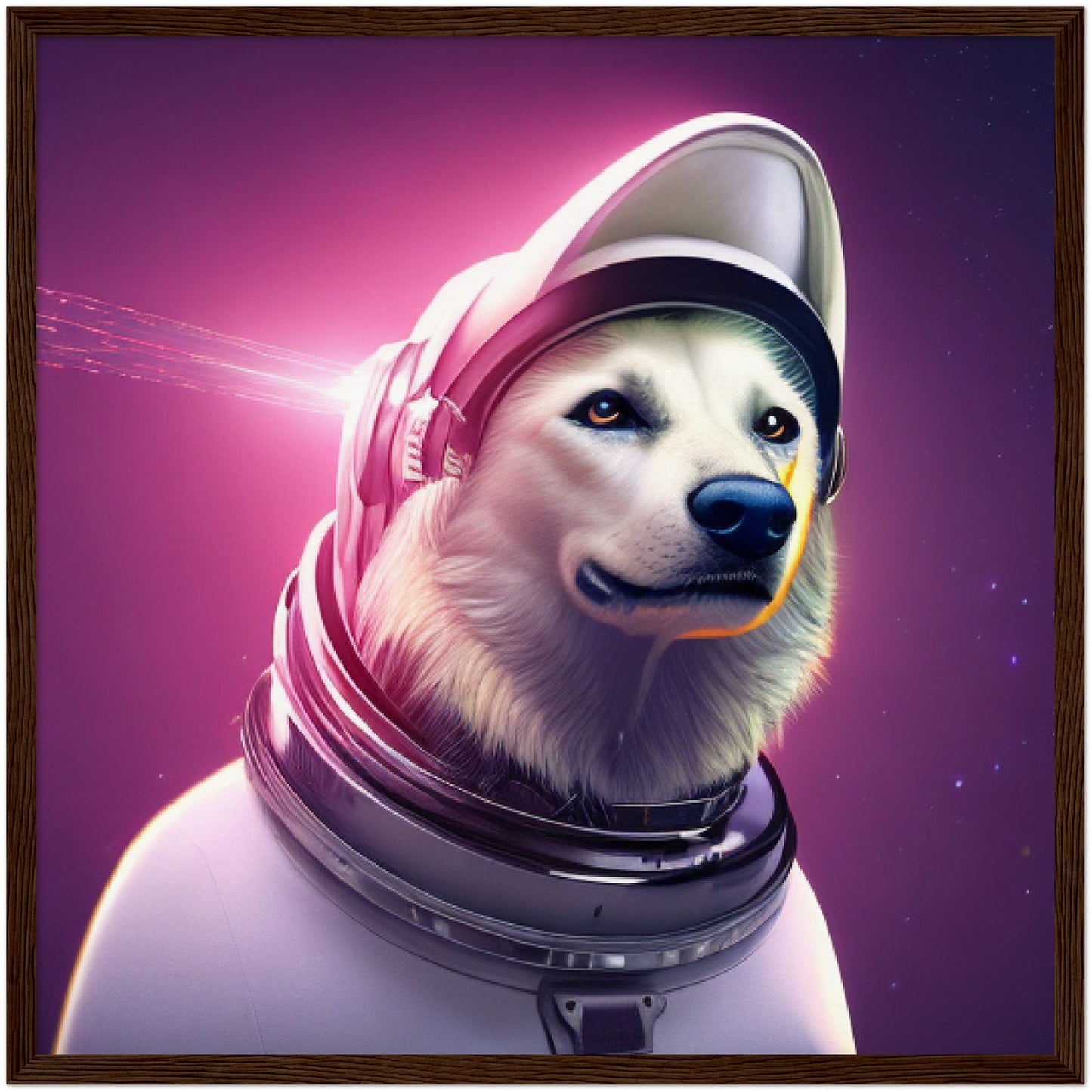 Framed Pet Portrait - Astronaut Pet Portrait