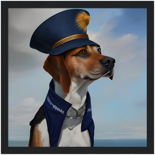 Framed Pet Portrait - Naval Pet Portrait