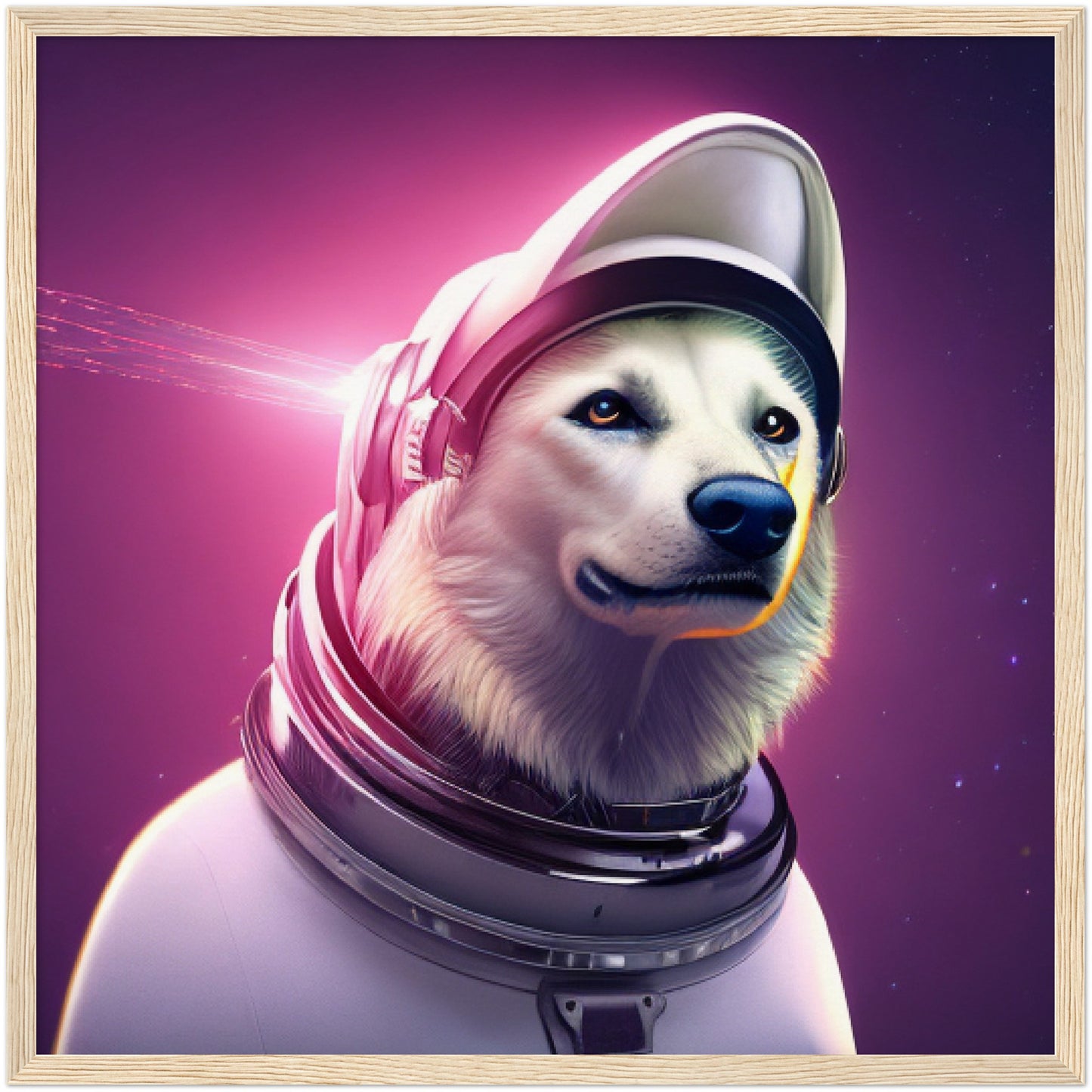 Framed Pet Portrait - Astronaut Pet Portrait