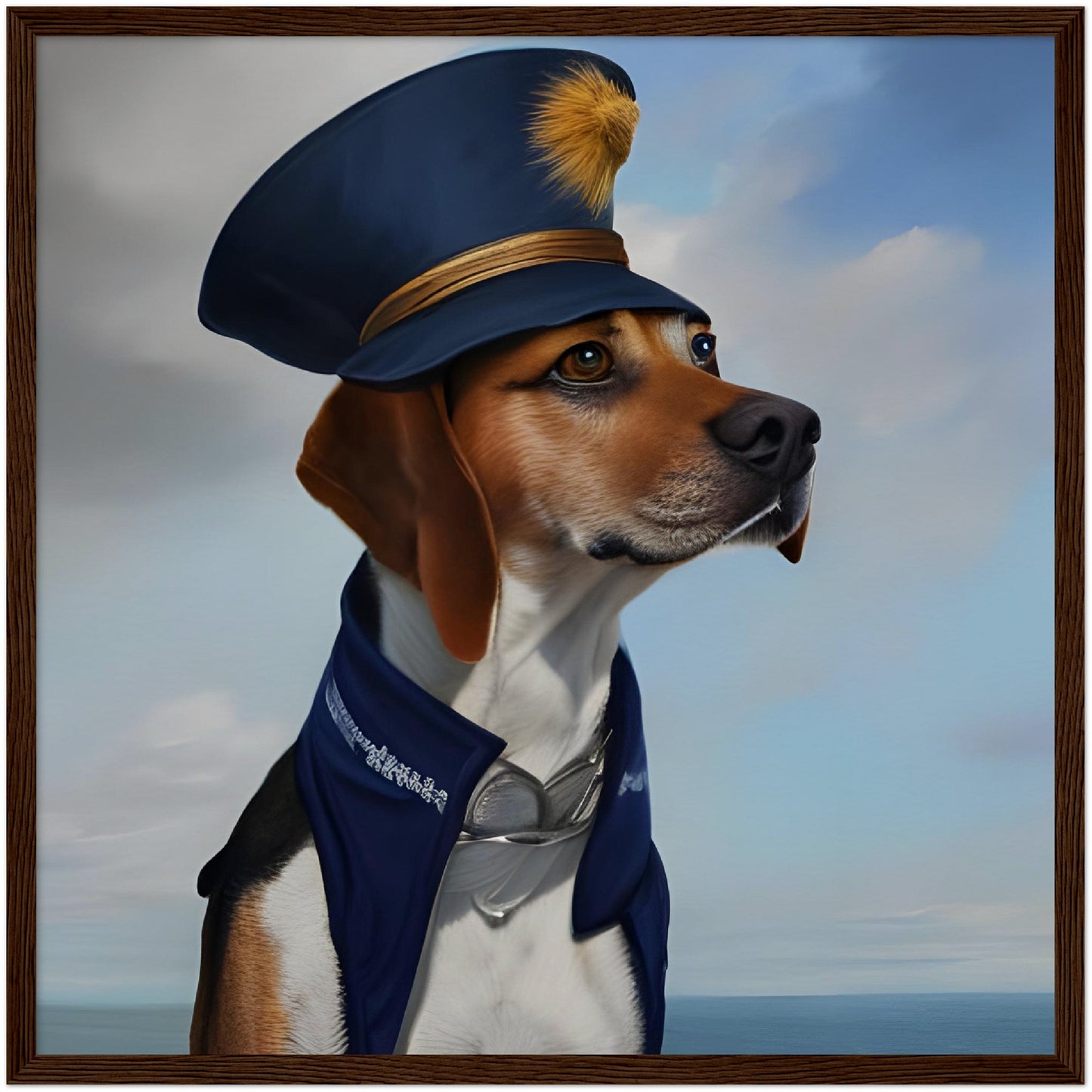 Framed Pet Portrait - Naval Pet Portrait